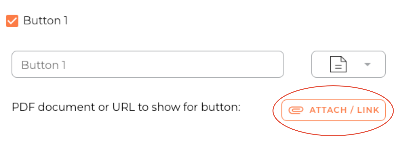 Add button attachment