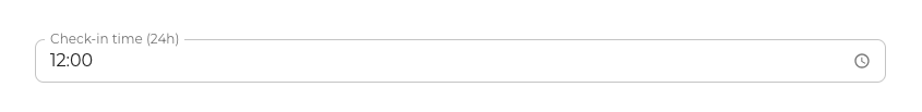 Check-in time setting