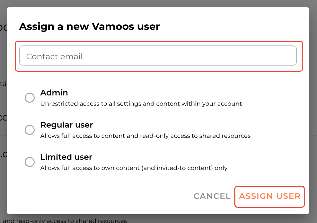 User options screenshot