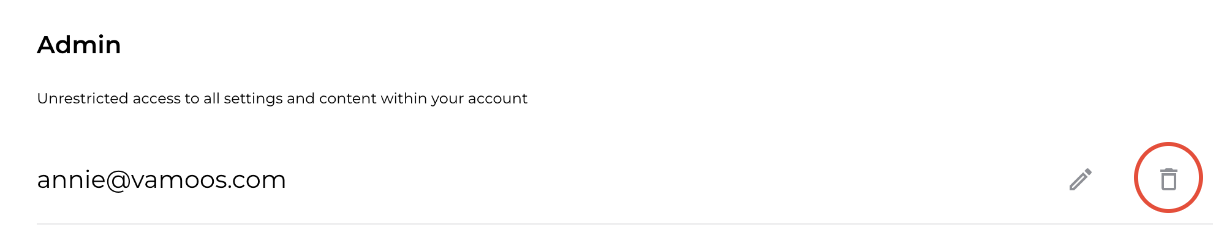 Delete user screenshot