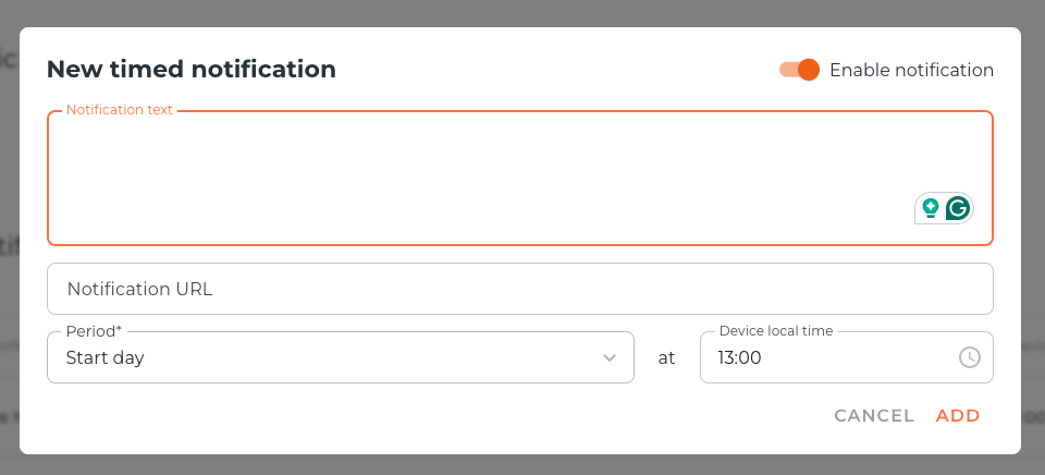 Device local time setting