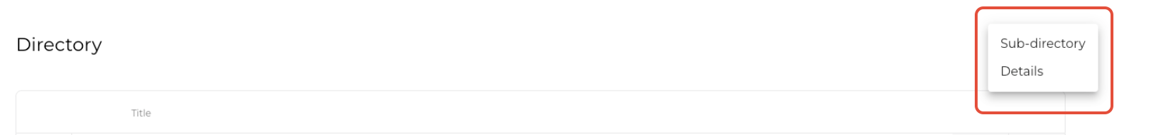 Choose sub-directory or details