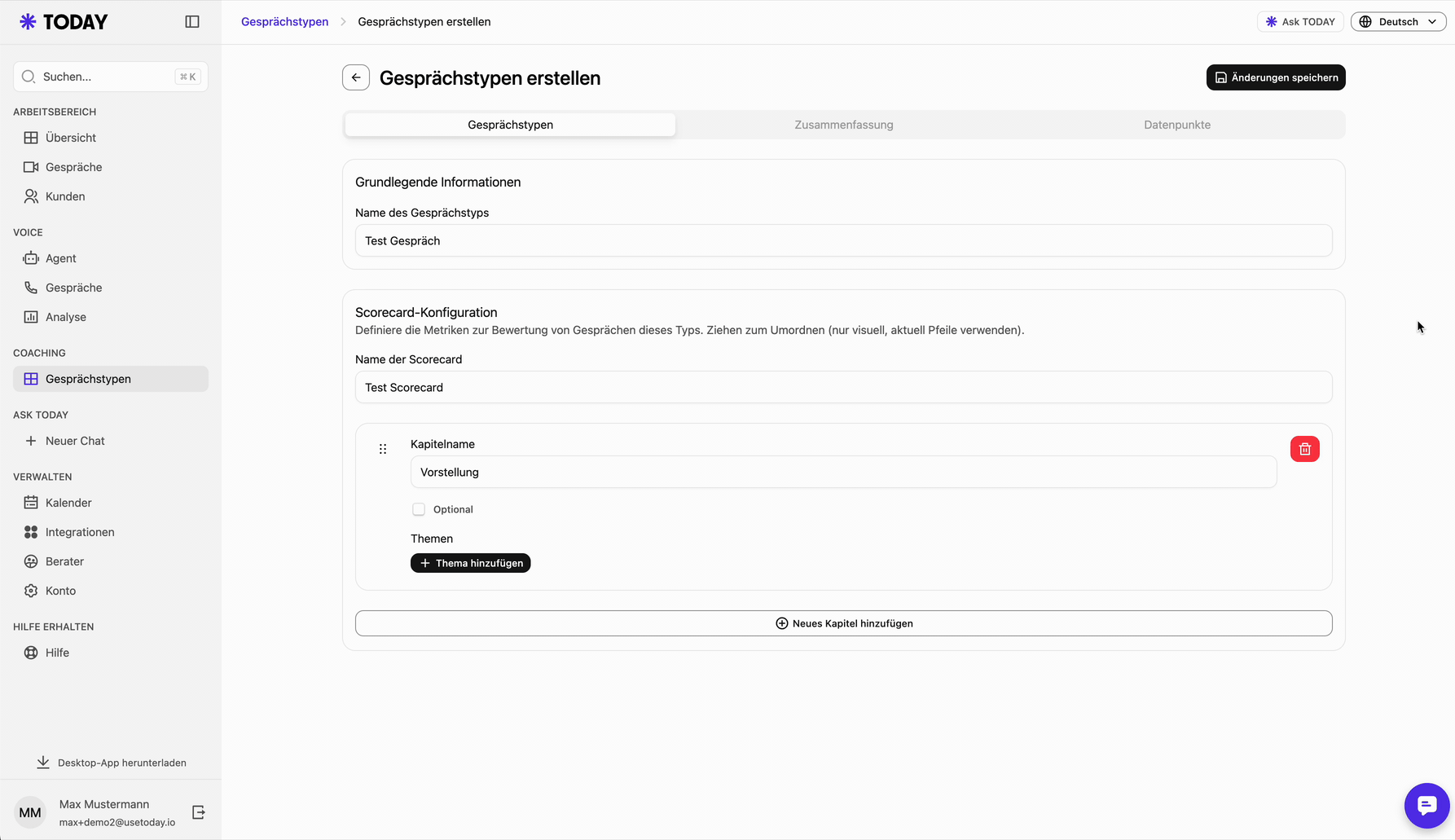 Eigene Struktur für Zusammenfassung anlegen