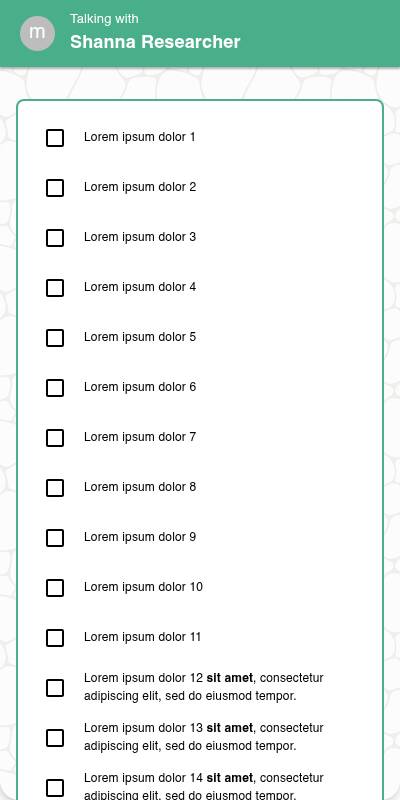 Select Question chat Markdown Many Options
