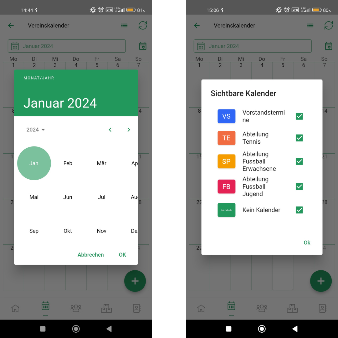 Vereinskalender